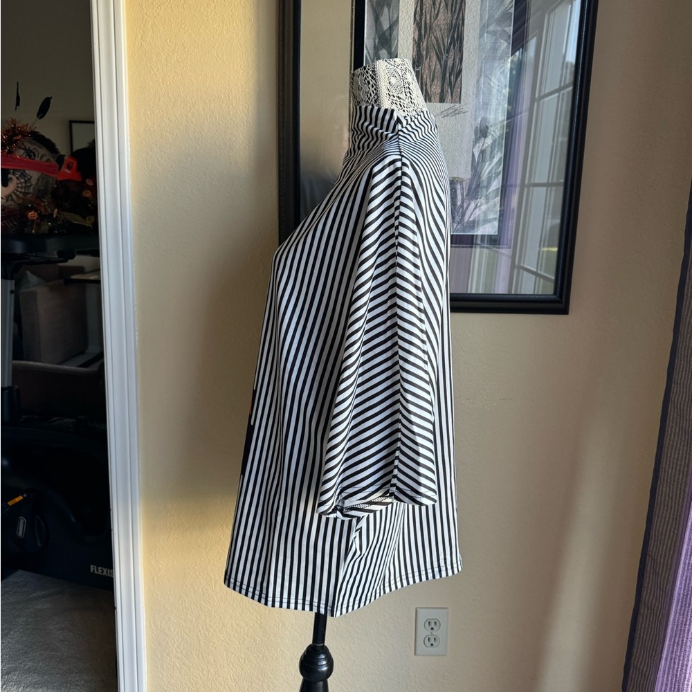 UOOZEE Life is Amazing. Stripped printed top with NWT - Picture 5 of 7